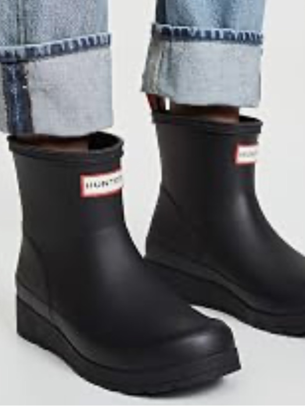 Hunter Black Short Waterproof Rain Boots! New! 9